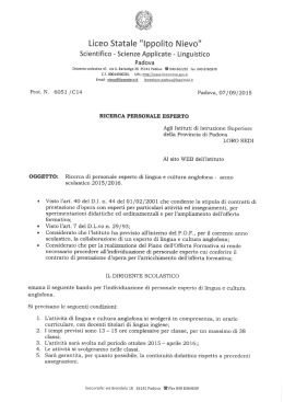 Liceo Statale "Ippolito Nievo" - Istituto Tecnico Statale "GB Belzoni