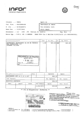 Informatica e Organizzazione Cliente PRAOl Spett . le