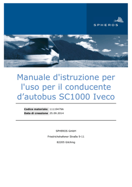 Manuale d`istruzione per l`uso per il conducente d`autobus