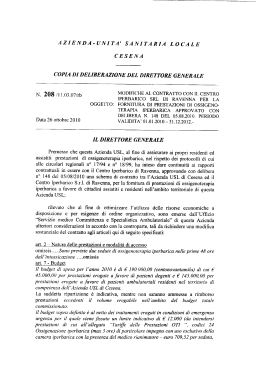 copia di deliberazione del direttore generale