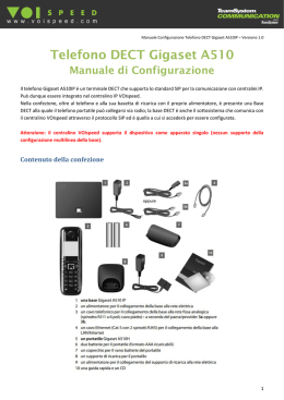 Telefono DECT Gigaset A510 Manuale di Configurazione