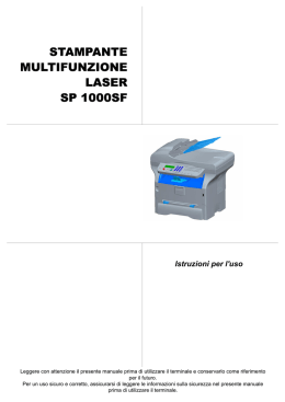 STAMPANTE MULTIFUNZIONE LASER SP 1000SF
