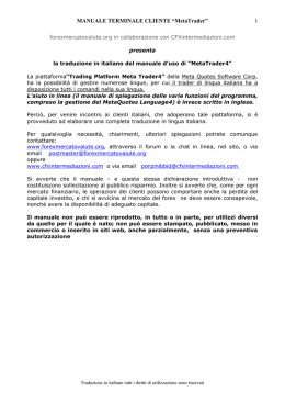 Manuale MT4 - Salvati dalla Crisi