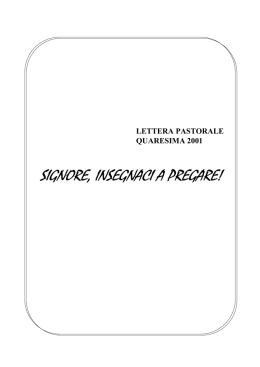 SIGNORE, INSEGNACI A PREGARE!
