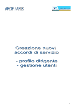 b. Creazione dell`accordo di servizio con l