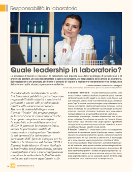 Quale leadership in laboratorio? - Labworld