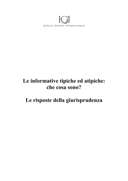 Le informative tipiche ed atipiche: che cosa sono?