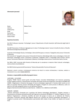 Curriculum - Comune di Macerata