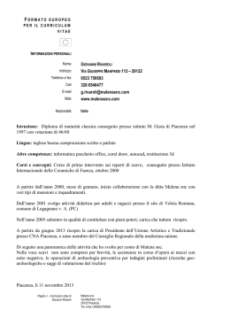 Scarica curriculum - Salone per la Tutela, Conservazione, Restauro