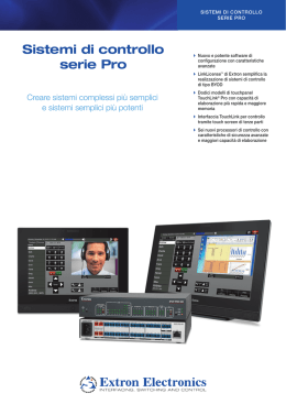 Extron - Sistemi di controllo serie Pro