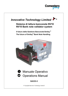 Manuale Operativo Operations Manual - Comesterogroup