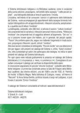 scarica la bibliografia - Sistema Bibliotecario Lodigiano