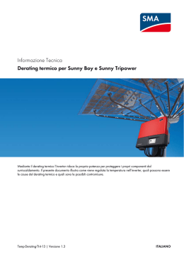 Derating termico per Sunny Boy e Sunny Tripower