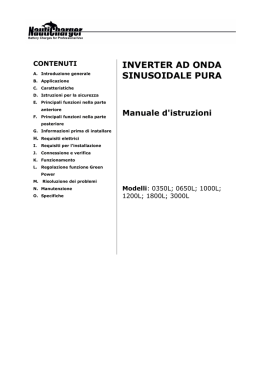 Manuale d`istruzioni per Inverter ad Onda