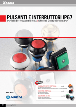 PULSANTI E INTERRUTTORI IP67