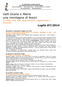 Valli Grana e Maira una montagna di tesori