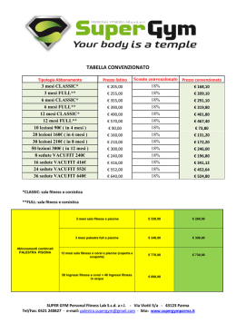 TABELLA CONVENZIONATO