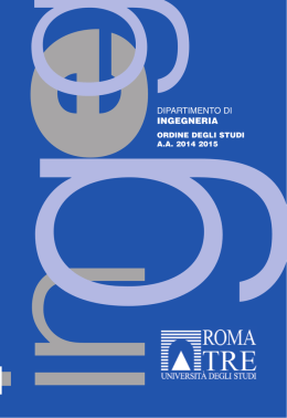 DIPARTIMENTO DI INGEGNERIA - Universit&agrave; degli Studi Roma Tre