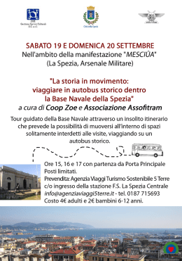 SABATO 19 E DOMENICA 20 SETTEMBRE