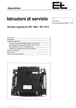 Istruzioni di servizio