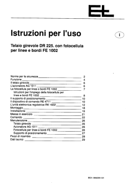 Istruzioni per l`uso