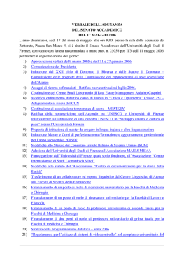 Verbale del Senato Accademico del 17 maggo 2006