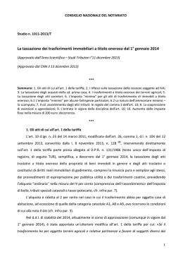 La tassazione dei trasferimenti immobiliari a titolo