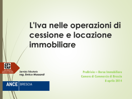 L`Iva nelle operazioni di cessione e locazione