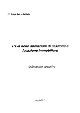 l`iva nelle operazioni di cessione e locazione