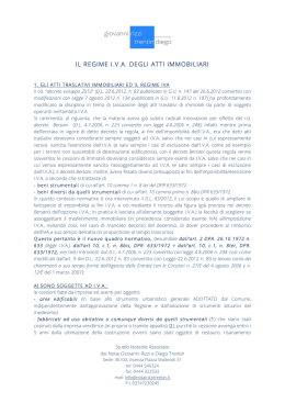 il regime iva degli atti immobiliari