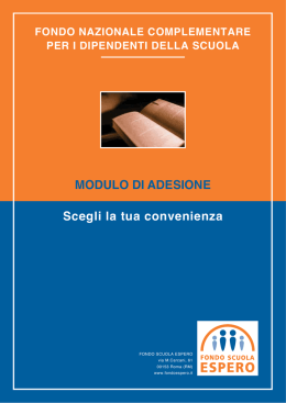 Modulo adesione fondo espero