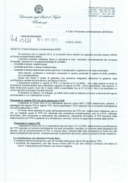 Informativa fondo pensione SIRIO