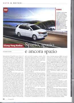 SsangYong Rodius Spazio, spazio e ancora spazio