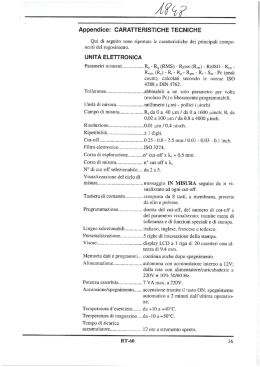 Appendice: CARATTERHSTHCHE TECHCHE
