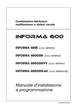 Manuale Istallazione