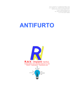 copertina ANTIFURTO - RAV impianti elettrici ed elettronici
