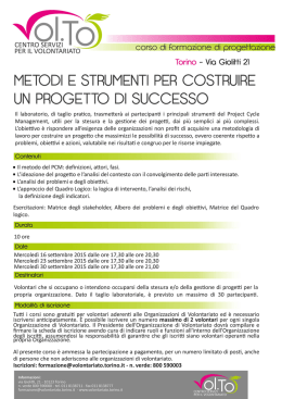 Scarica la scheda di iscrizione - Centro servizi per il Volontariato