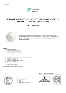 SENSORE INFRAROSSO PASSIVO PER MONTAGGIO