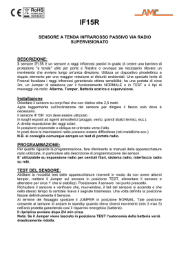 SENSORE A TENDA INFRAROSSO PASSIVO VIA RADIO