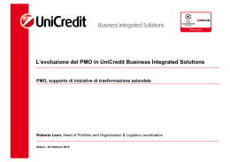 L`evoluzione del PMO in UniCredit Business Integrated Solutions