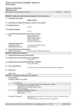 Mediashop Holding GmbH Scheda di Dati di Sicurezza 1907/2006/CE