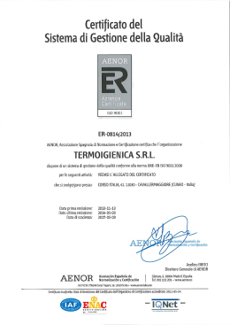 della Qualit&agrave; - Impiantistica idraulica civile e industriale
