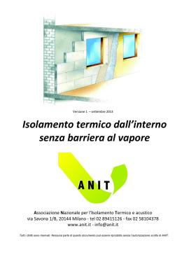 Manuale Isolamento Termico dall`interno