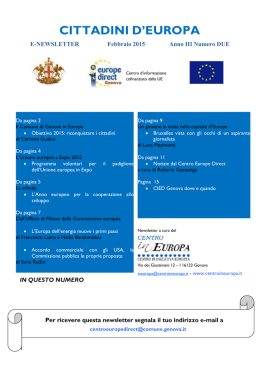 Newsletter CIED n.2 febbraio 2015