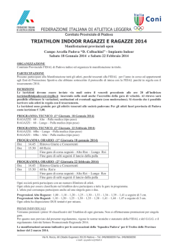 TRIATHLON INDOOR RAGAZZI 2014