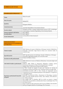 CV - Azienda Ospedaliera Senese