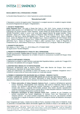 INTESA in SPNB`IOIO - Cassa di Risparmio del Veneto