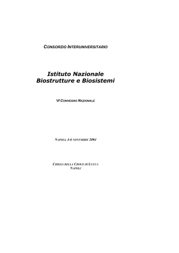 Scarica in formato PDF - Istituto nazionale di biostrutture e biosistemi