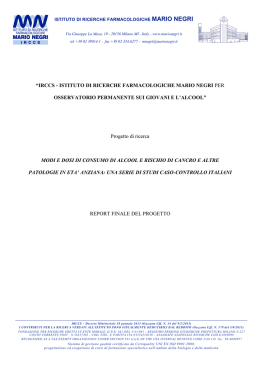 &ldquo;IRCCS - ISTITUTO DI RICERCHE FARMACOLOGICHE