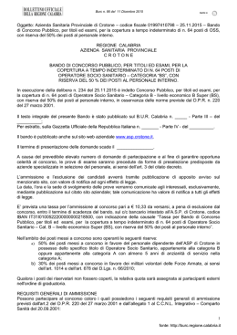 Oggetto: Azienda Sanitaria Provinciale di Crotone